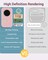 Wireless Cute Easy-to-Use Smart Labeler Maker, Multiple Templates Calligraphy and Icons Available, for Office Home Storage Organization, with Free Sample Label, Pink